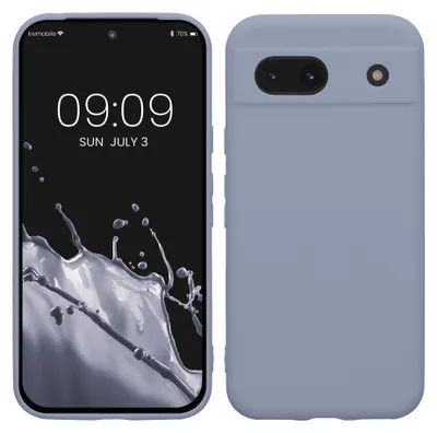 Produktbild von kwmobile Handyhülle für Google Pixel 8a Hülle - weiches Handy Silikon Case - Schutzhülle Cover - Lavendelgrau matt