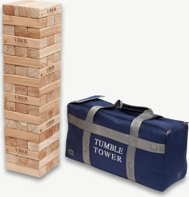 Produktbild von Wackelturm aus Hartholz - 16 KG - bis zu 120+ cm hoch - ECO  India - In Luxus-Tragetasche