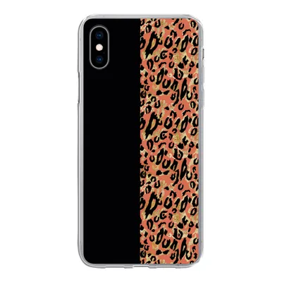 Produktbild von MuchoWow® Handyhülle Schutzhülle Hülle für iPhone Xs Pantherdruck - Gold - Schwarz Silikon Softcase Handy Hülle - Handytasche