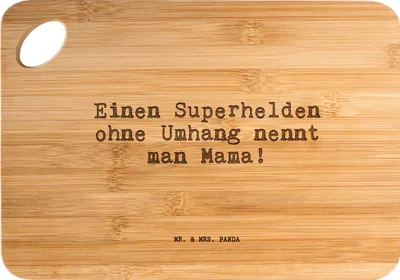 Produktbild von Mr. & Mrs. Panda Frühstücksbrettchen Einen Superhelden ohne Umhang... - Transparent - Geschenk, Sprüche, Mutter, vesperbrett, Mama, Schneidebrett, Frühstücksbrett, Brett