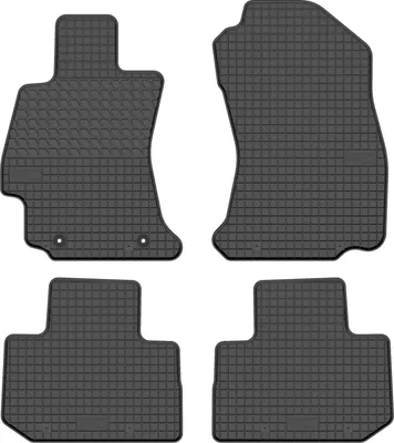 Obrázek produktu pro Gumové rohože vhodné pro Subaru Forester IV (2012–2018) Sada gumových rohoží, černá + zarážky