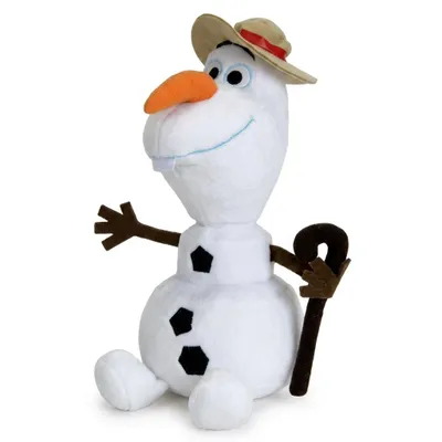 Produktbild von Olaf Schneemann Plüschtier 30 cm Hut – Disney Frozen offiziell lizenziert Kuscheltier Schneemann weich 30cm Geschenk für Kinder