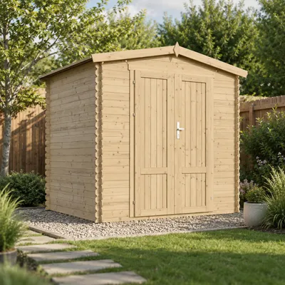 Image de TIMBELA M369F1 Abri de Jardin en Bois 4,33 m², Cabane De Jardin Extérieure Avec Parois De 19 mm, Cabanon De Jardin Extérieur Pour Outils Et Vélos, Sans Plancher