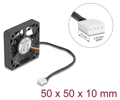 Produktbild von Delock Axiallüfter 12 V DC, 50 x 50 x 10 mm schwarz