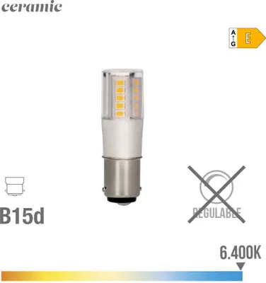 Image de Ampoule Led B15d 6w Froide éclairage Led Puissant Lumière Froide - Edm