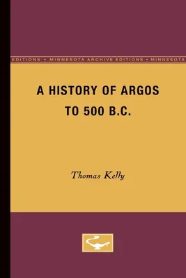 Produktbild von A History of Argos to 500 B.C