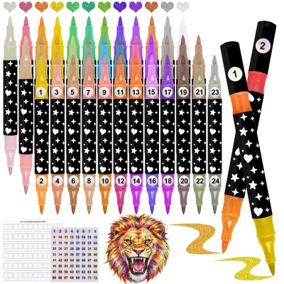 Glitzerstifte, 36 Stück, bunte Stifte mit Glitzer