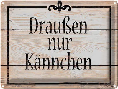 Produktbild von vianmo Blechschild 30x40 cm draußen nur Kännchen Kaffee Tee Essen Trinken