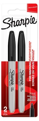 Obrázok produktu pre Sharpie Marker Fein Rundspitze schwarz 2er Blister
