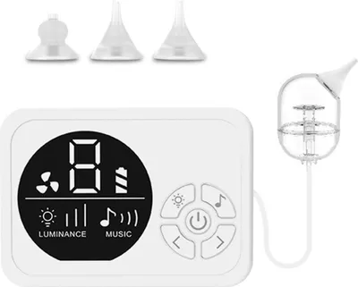 Produktbild von Nasensauger für Babys, 9 einstellbare Saugstufen, elektrischer Nasensauger, 3-stufiges Nachtlicht und beruhigende Kinderliedfunktion.