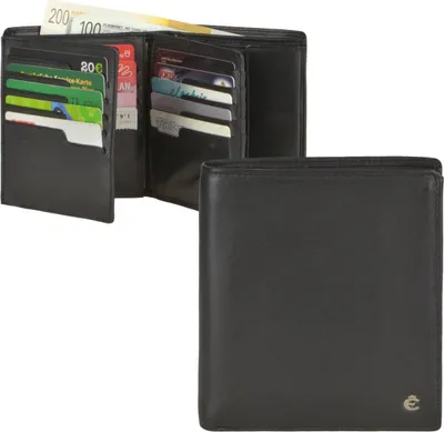 Produktbild von Esquire große Geldbörse 25KF HARRY Herren schwarz Leder Portemonnaie RFID Schutz