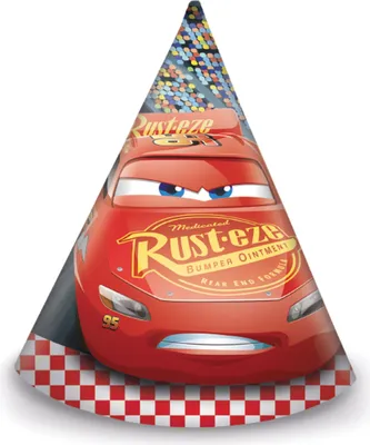 Produktbild von Procos 87803 - Partyhüte Cars, 6 Stück, Kindergeburtstag