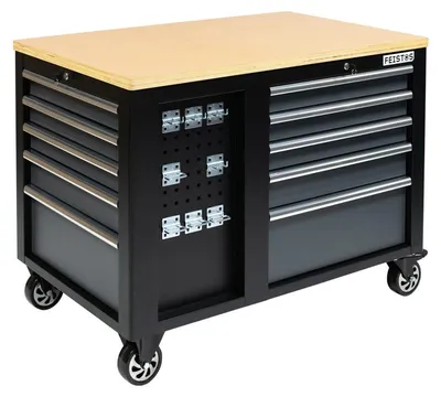 Productafbeelding van FEISTOS Hektor 1, mobiele werkbank, zwart, 114x73x89 cm