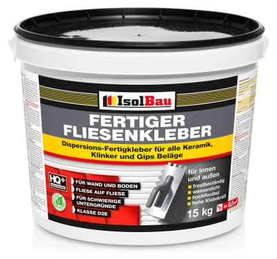 Produktbild von Isolbau Fertig-Fliesenkleber 15 kg Dispersionskleber Flexkleber für Wand und Boden