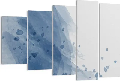 Produktbild von Bild auf Leinwand - Leinwandbild - 5 Teile - Blau Weiß Hintergrund - 150x100cm - Wand Bild - Wanddeko - Wandbilder - Leinwanddruck - Bilder - Wanddekoration - Leinwand bilder - EG150x100-5088