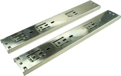 Obrázok produktu pre 2 x výsuvy zásuviek SOFT-CLOSE Plne výsuvné výsuvy zásuviek Pozinkovaná oceľ 45 x 300 mm Teleskopické výsuvy