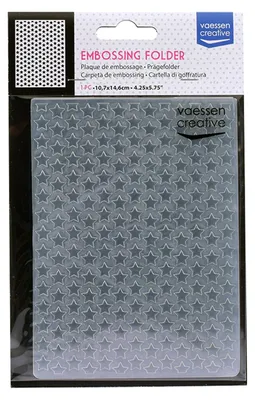 Immagine prodotto di Vaessen Creative - Cartella per goffratura, stelle, 14,6 x 10,8 x 0,5 cm, 1 pezzo, per biglietti di compleanno, biglietti di nascita, biglietti di Natale e lavori di cartoleria