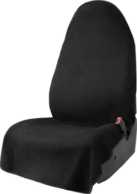 Zdjęcie produktu dla Uniwersalny pokrowiec na fotel samochodowy frotte wodoodporny czarny - Leader Accessories