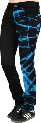 Produktbild von Rock Rag - Bleach, Frauenhose Schwarz/Türkis im Slim-Fit-Style