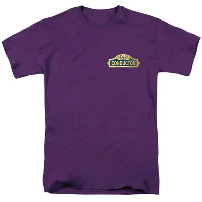 Immagine prodotto di Maglietta "Il Polo Express" – Modello "Capo Treno", unisex, per uomo/donna, TV39031 (taglia M), colore viola, Immagine generata dall'IA