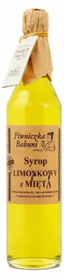 SYROP LIMONKOWY Z MIĘTĄ 500ML PIWNICZKA BABUNI
