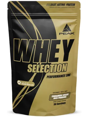 Immagine prodotto di Whey Selection - 900g : budino di riso zucchero cannella I 30 porzioni I proteine multicomponente I isolato di siero di latte I concentrato di siero di latte I idrolizzato di siero di latte I isolato di proteine di soia I aggiunta di L-leucina I costruzione muscolare