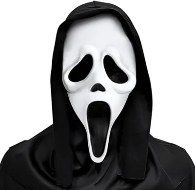 Imagen del producto de Máscara facial fantasmagórica, blanca, talla única, para Halloween