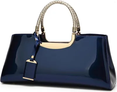 Immagine prodotto di Borsetta Borsa in vernicePoliuretanocon manico borsa da sera borsa da donna a spalla