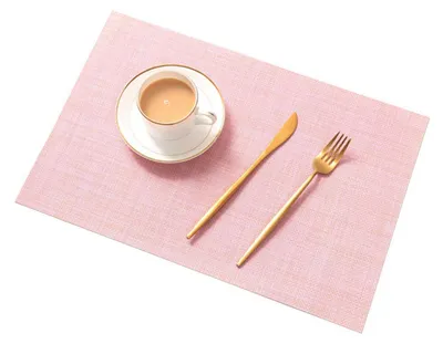 Platzsets (6er-Set) rutschfest, hitzebeständig, 45x30 cm, PVC, rosa