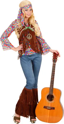 Produktbild von WIDMANN Erwachsenenkostüm Psychedelic Hippie Woman Größe M