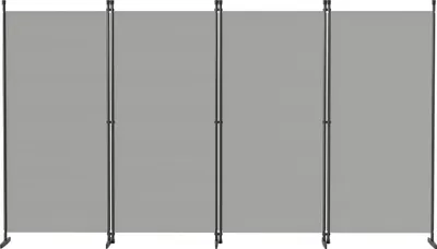 Obrázek produktu pro XINZI Paravent Room Divider 4-piece 320x180 cm Light Grey – Large Foldable Free-Standing Partition Wall for Office, Dining Room, Bedroom – Privacy Screen Spanish Wall