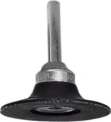 Produktbild von 3M ROLOC Gummi-Schleifteller, Schaftdurchmesser 6 mm, weich, 50 mm Außendurchmesser