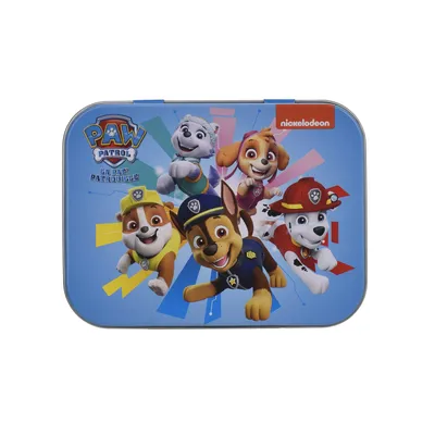 Produktbild von 1x Home-Flair Paw Patrol Freunde Blau Kinder Pflaster-Box mit 24 bunten Motiv-Pflastern in Metalldose – Hautfreundlich & Wasserabweisend