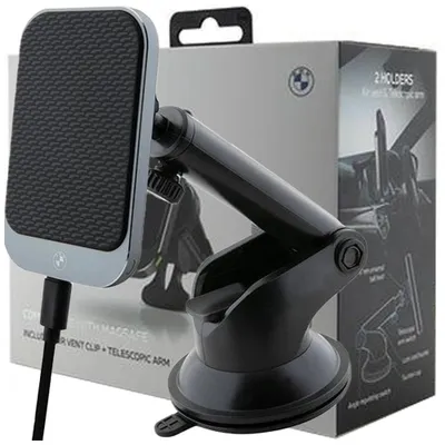 Produktbild von BMW BMMWCCDTPK Induktive Ladehalterung für Smartphones, 15 W, Schwarz, MagSafe, Signature Edition