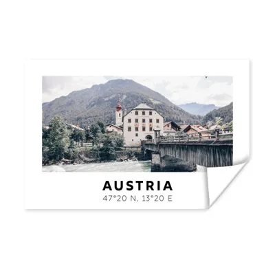 Produktbild von MuchoWow® Poster Herberge - Österreich - Berge - Alpen 120x80 cm - Bilder