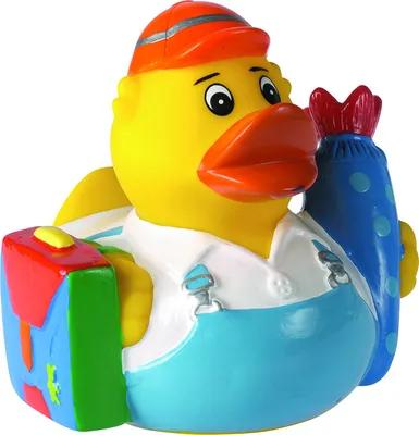 Produktbild von Erstklässler – hellblau - Junge - Schulanfänger - Quietscheente - Badeente - ca. 8 cm gross