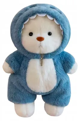Obrázok produktu pre Plišový Medvedík Na Objímanie Pre Deti, 30 Cm, Modré Oblečenie, Tiktok, Detský