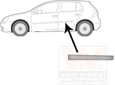 Produktbild von VAN WEZEL Zierleiste für die Tür Hinten Links Leiste für VW Golf V Schrägheck (1K1) 5894425