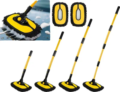 Obrázek produktu pro Automatická čisticí kartáč, délka 55 palců, šířka mopu 11,8 palců, nastavitelná délka 22–55 palců, rukojeť ohnutá pod úhlem 15°, hmotnost 1,02 lb