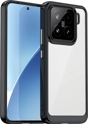 Immagine prodotto di Per Xiaomi 15 Colorful Series Custodia protettiva ibrida in TPU/acrilico Nero