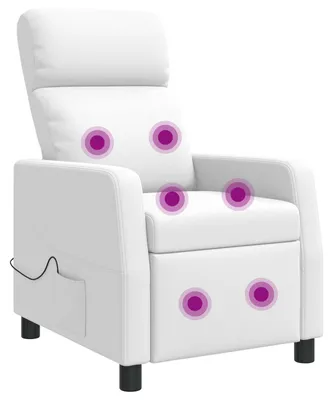 Immagine prodotto di vidaXL Poltrona massaggiante relax in ecopelle bianca