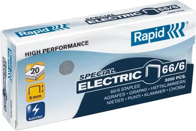 Produktbild von Rapid - Staples 66/6 verzinkt stark 5000st | Box A 5000 Stück | 5 Stücke