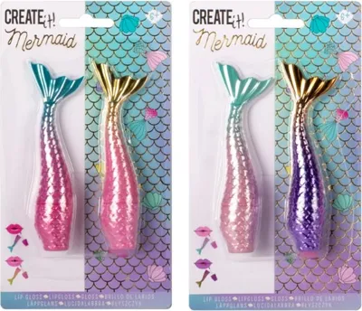 Immagine prodotto di CREATELO! Lucidalabbra a sirena confezione da 2 pezzi 84602/6