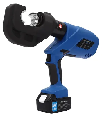 Immagine prodotto di Pinza crimpatrice idraulica, forza di crimpatura 120 kN, batteria ricaricabile, azzurro