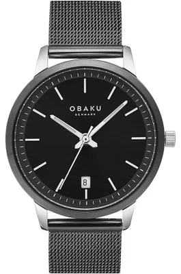 Produktbild von Uhr Obaku Herren Schwarz Obaku-V270GDABMB