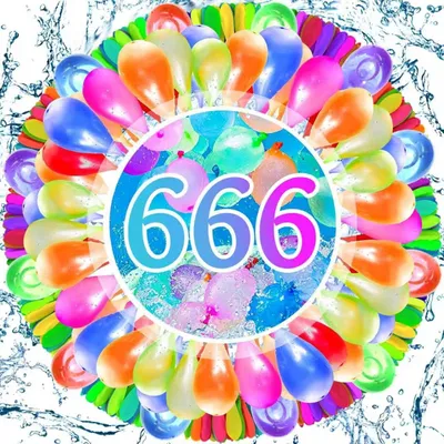 Imagen del producto de Globos de agua autoinflables, 666 unidades, de colores variados, para jardines y fiestas infantiles