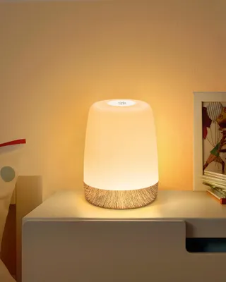 Image de Lampe de chevet tactile à intensité variable, veilleuse pour enfants, idéale pour la chambre