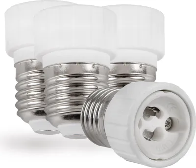 Produktbild von 4x lampenfassung Adapter Konverter E27 Fassung auf GU10 Sockel Lampenadapter