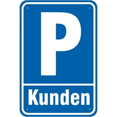 Produktbild von Aufkleber 20x30 cm Parkplatz Kunden