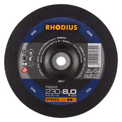 Produktbild von RHODIUS Schruppscheiben Stahl/Guss RS22 230 x 8,0 x 22,23 mm 10 Stück